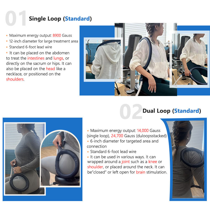 Physio Magneto 2 in 1 PEMF LOOP Magnetotherapy Machine Pulse Magnetic Machine With Horse Use Interface System