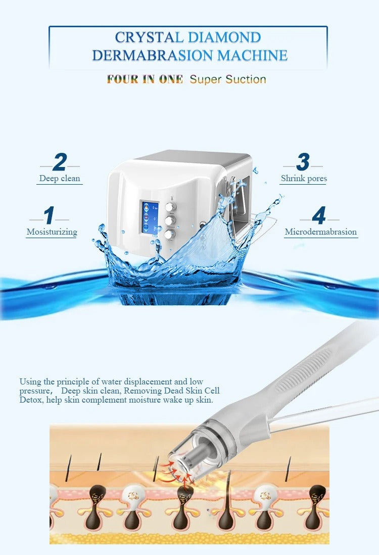 Aqua Skin Spa Facial Machine 2 in 1 Hydro and Diamond Dermabrasion Multifunction Skin Care Device
