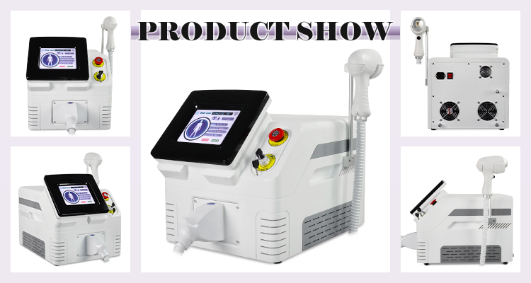 Portable 1200W A-LMA Platinum Beauty Machine High 808 Diode Laser for Hair Removal Skin Rejuvenation 6 Bars Diode Laser