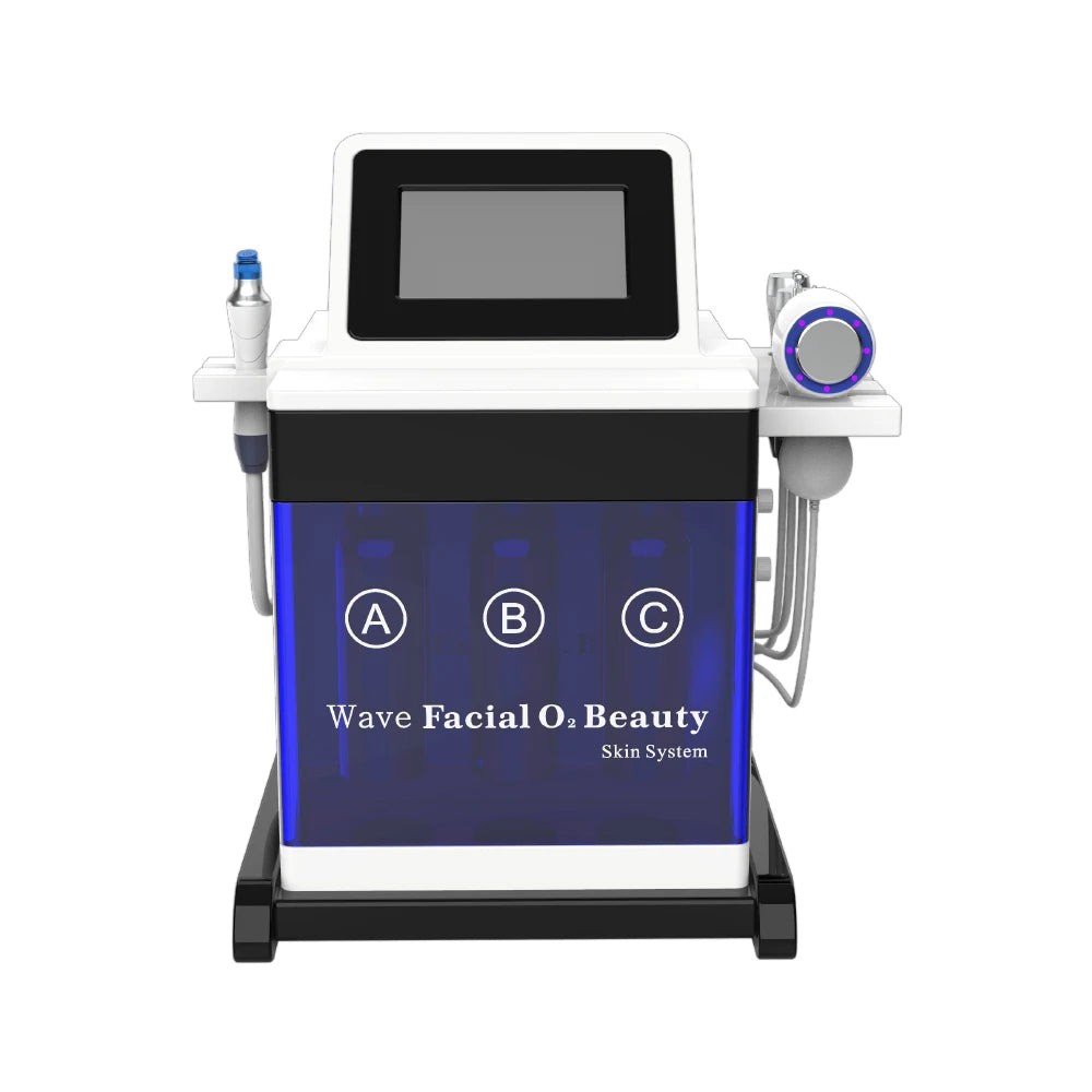 5 in 1 Desktop Hydro bubble Water Dermabrasion face cleanning BIO Microcurrent face care machine