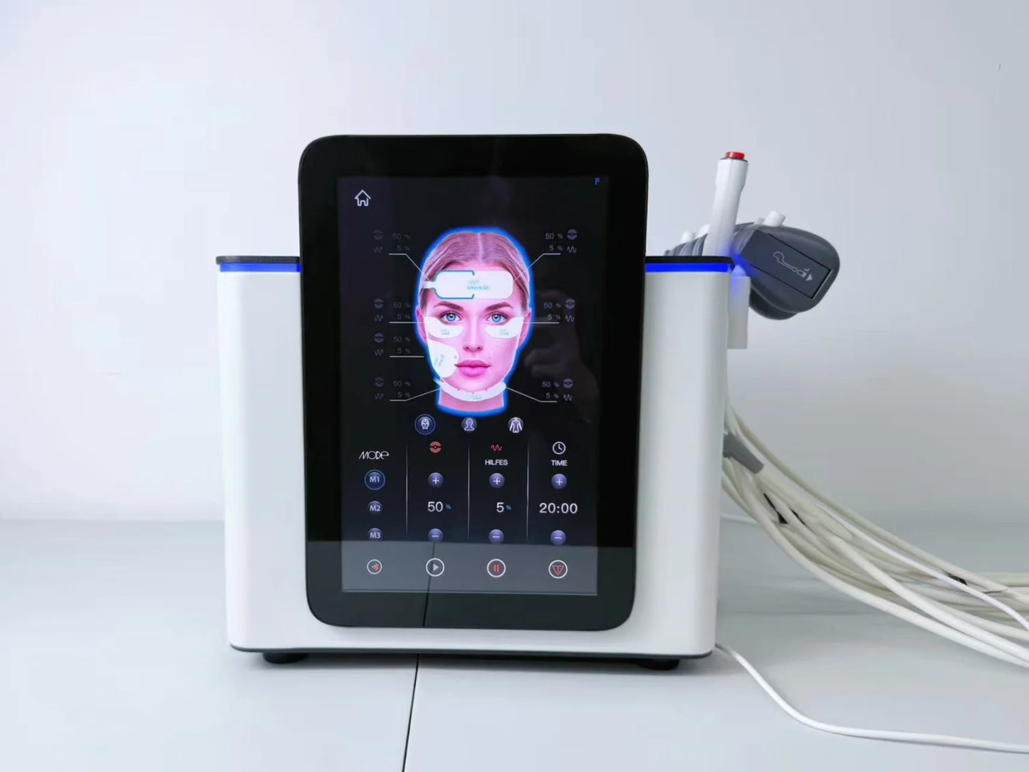 Ems Face EMRF Sculpt PCRV Wrinkle Removal Face Lifting Face Beauty Machine with 5 Patches