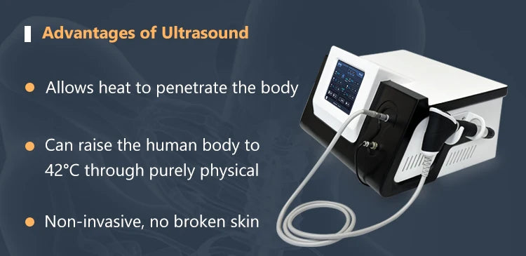 2 In 1 Ultra Care Pro Ultrasound And Radial Shockwave Physical Therapy Machine For Pain Relief For Home Use