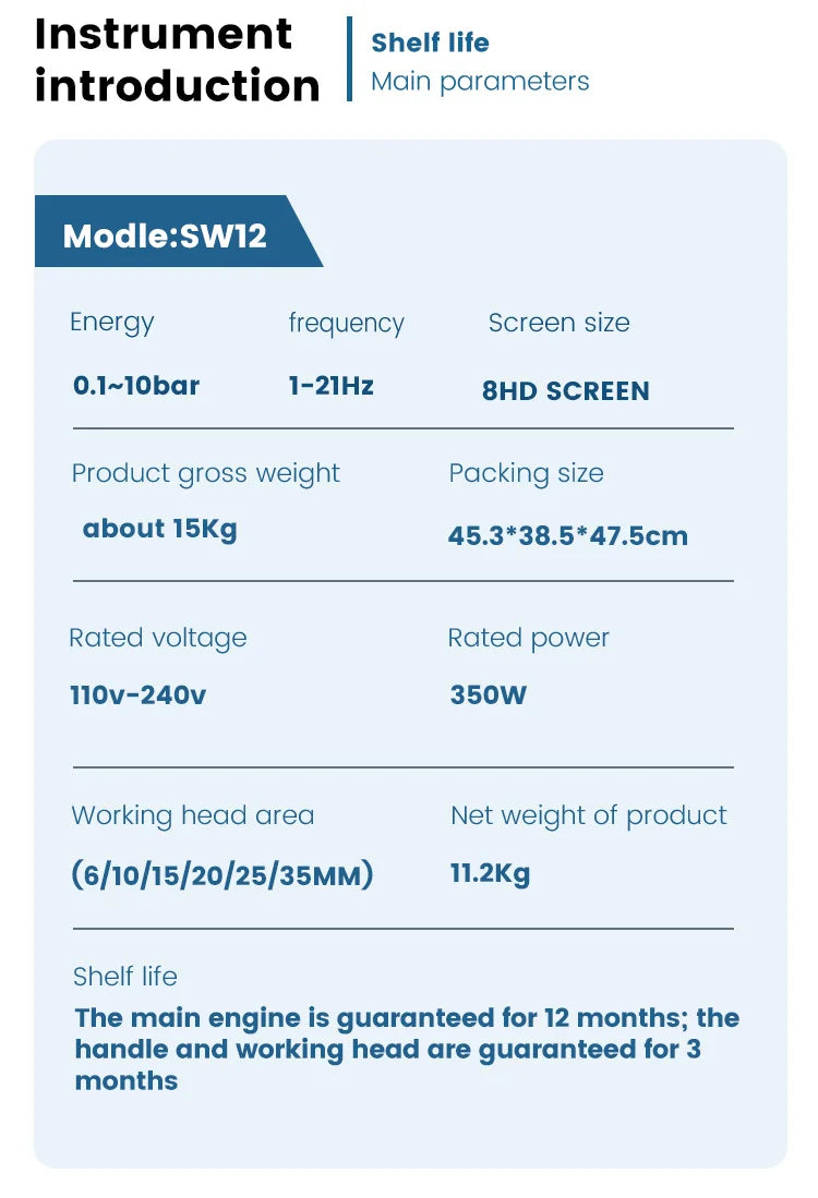 10 Bar ESWT RSWT Radial Shockwwave ESWT Therapy Release Fascia Pain And Chronic Back Pain Chiropractic  Fast Pain Relief