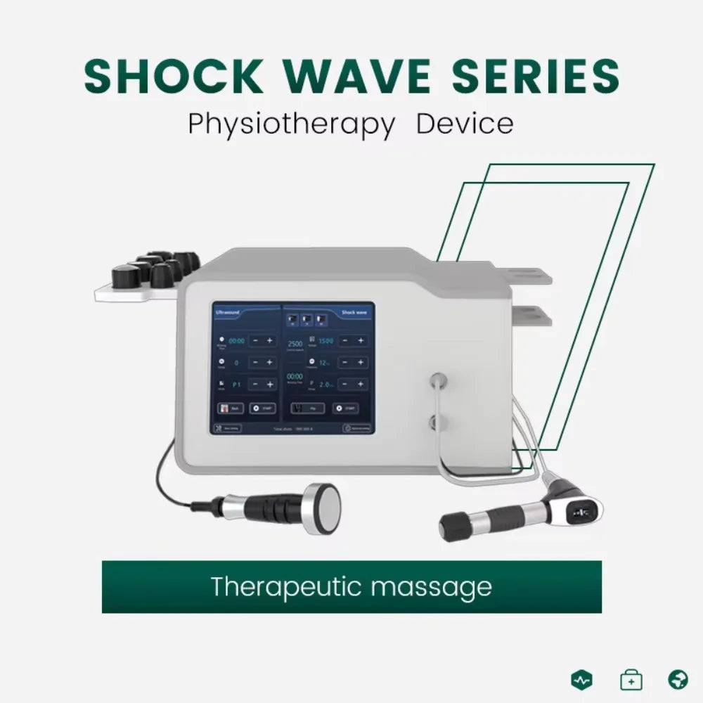 New Physiotherapy Equipment Vibration&Shockwave 2in1 Therapy  Focused Shockwave Ultrawave Physiotherapy Machine
