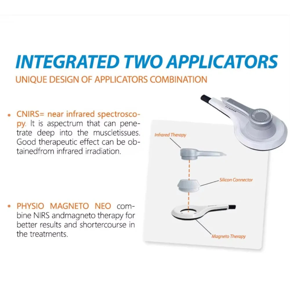 2 In 1 Pulsed Electromagnetic Field Therapy Combine with Cold Diodo Laser 650nm 808nm Wavelength for Pain Relief