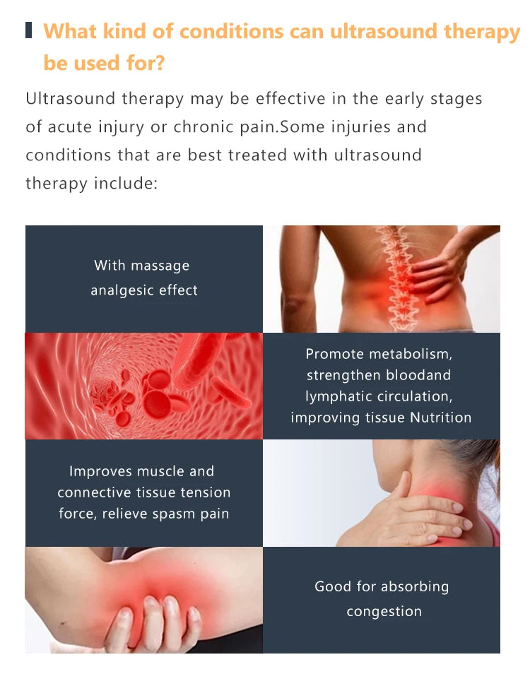 2 In 1 Ultra Care Pro Ultrasound And Radial Shockwave Physical Therapy Machine For Pain Relief For Home Use