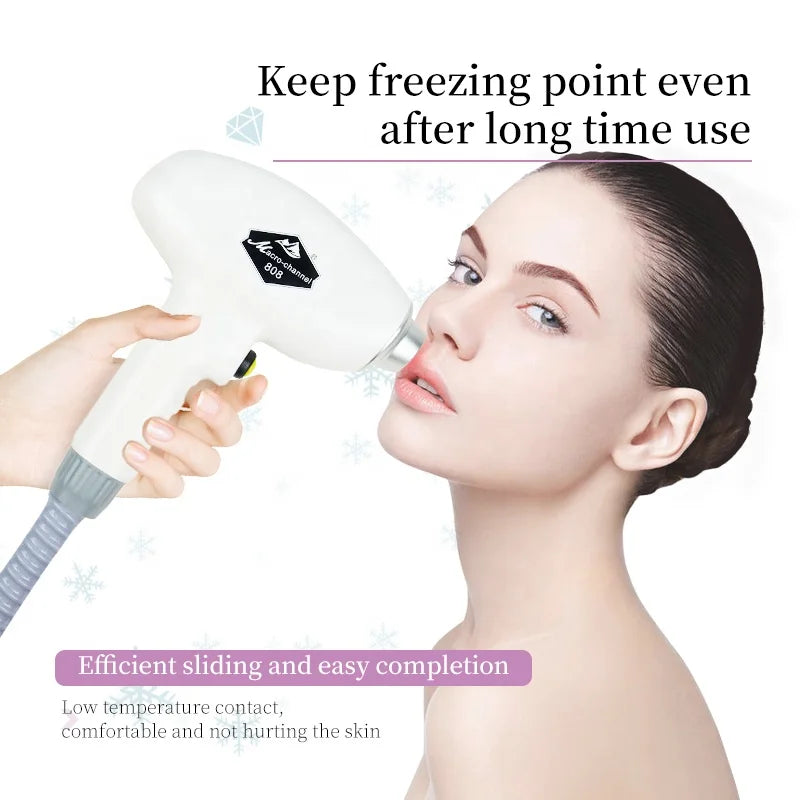 Portable 1200W A-LMA Platinum Beauty Machine High 808 Diode Laser for Hair Removal Skin Rejuvenation 6 Bars Diode Laser