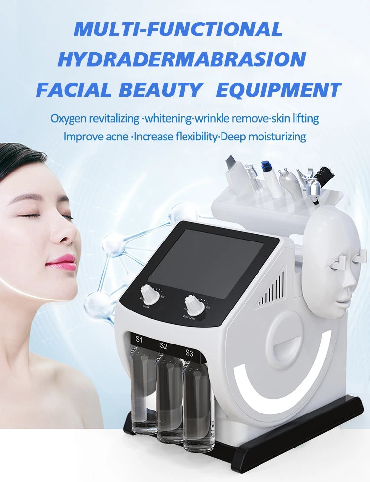 6 in 1 Microdermabrasion Aqua Peel Deep Cleaning Skin Tightening Portable Hydro Water Facial Jet Machine Hydrofacials Machine