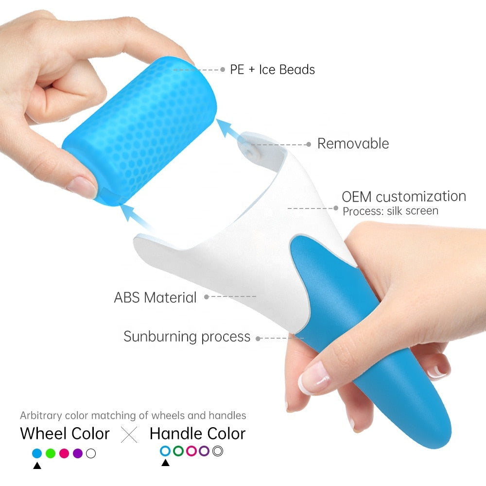 Skin Tightening Ice Face Massager Derma Roller Home Use Beauty Care Tools Cold Dermaroller
