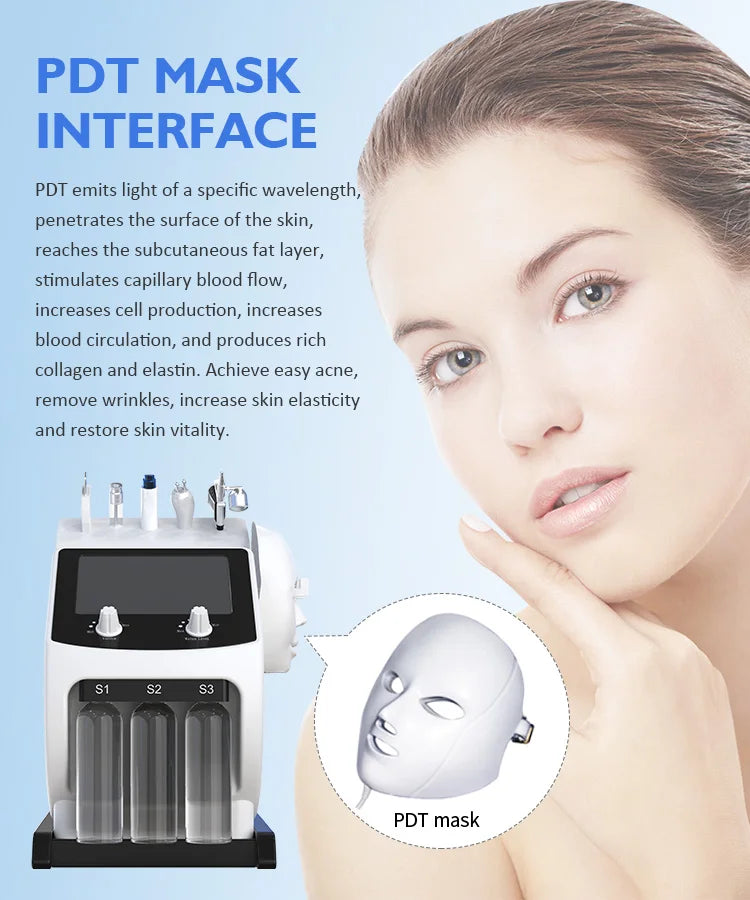 6 in 1 Microdermabrasion Aqua Peel Deep Cleaning Skin Tightening Portable Hydro Water Facial Jet Machine Hydrofacials Machine