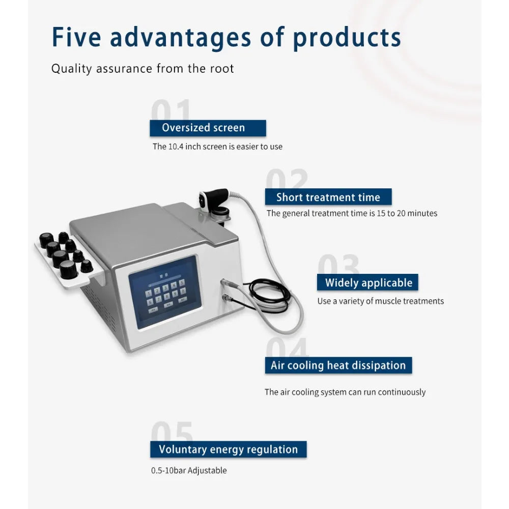 New Physiotherapy Equipment Vibration&Shockwave 2in1 Therapy  Focused Shockwave Ultrawave Physiotherapy Machine