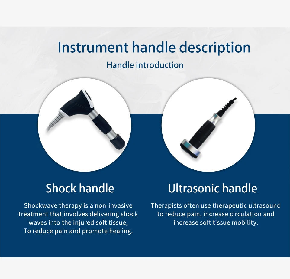 New Physiotherapy Equipment Vibration&Shockwave 2in1 Therapy  Focused Shockwave Ultrawave Physiotherapy Machine