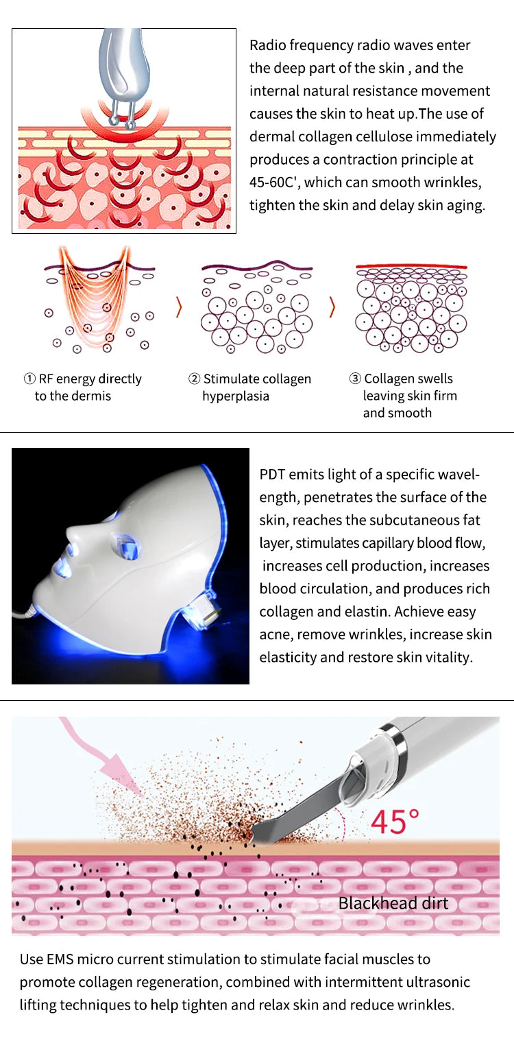 6 in 1 Microdermabrasion Aqua Peel Deep Cleaning Skin Tightening Portable Hydro Water Facial Jet Machine Hydrofacials Machine