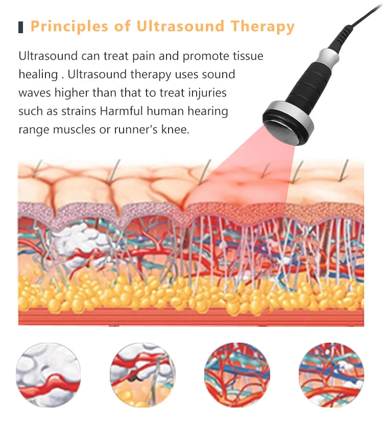 2 In 1 Ultra Care Pro Ultrasound And Radial Shockwave Physical Therapy Machine For Pain Relief For Home Use