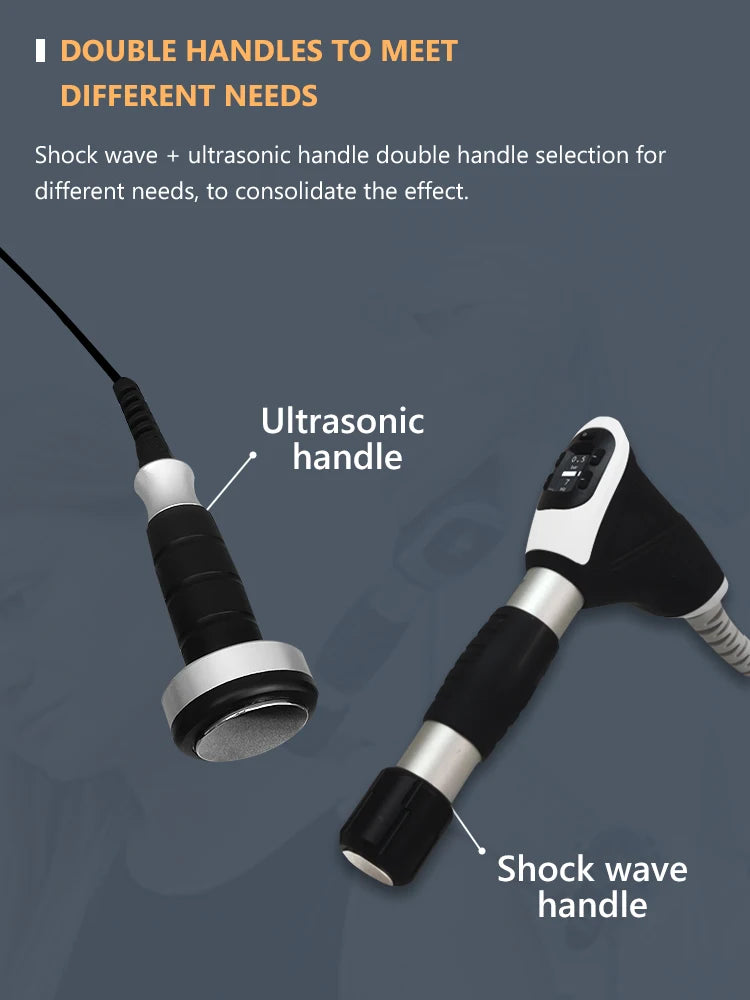 2 In 1 Ultra Care Pro Ultrasound And Radial Shockwave Physical Therapy Machine For Pain Relief For Home Use