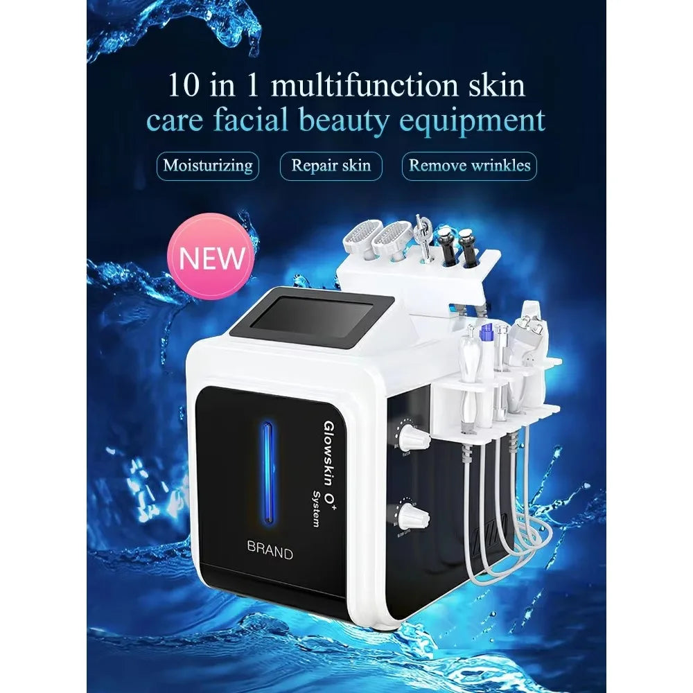 10 in 1 Portable Hydro Dermabrasion Aqua Peel Diamond Glow Facial Machine Productos Mas Vendidos
