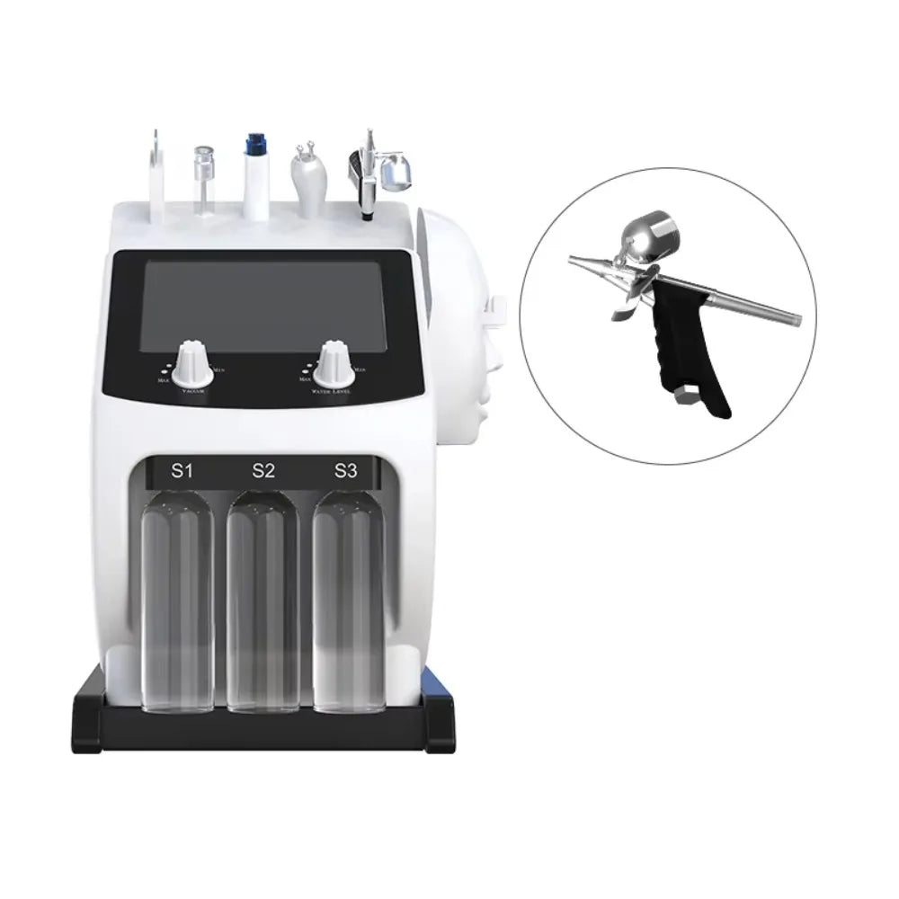 6 in1 PDT Mask Hydra Dermabrasion Oxygen Bubble Face Cleanning Hydra Dermabrasion Awua Peel Jet Face Skin Care Machine