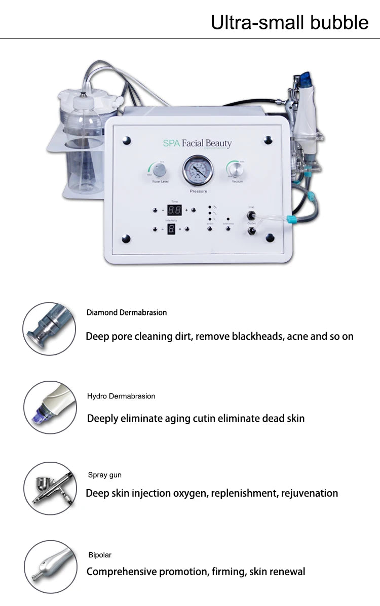 Multifunction Portable Diamond Dermabrasion Machine with Spray Function Bio  Facial Jet Peel Bio Water Oxygen Skin Care Machine