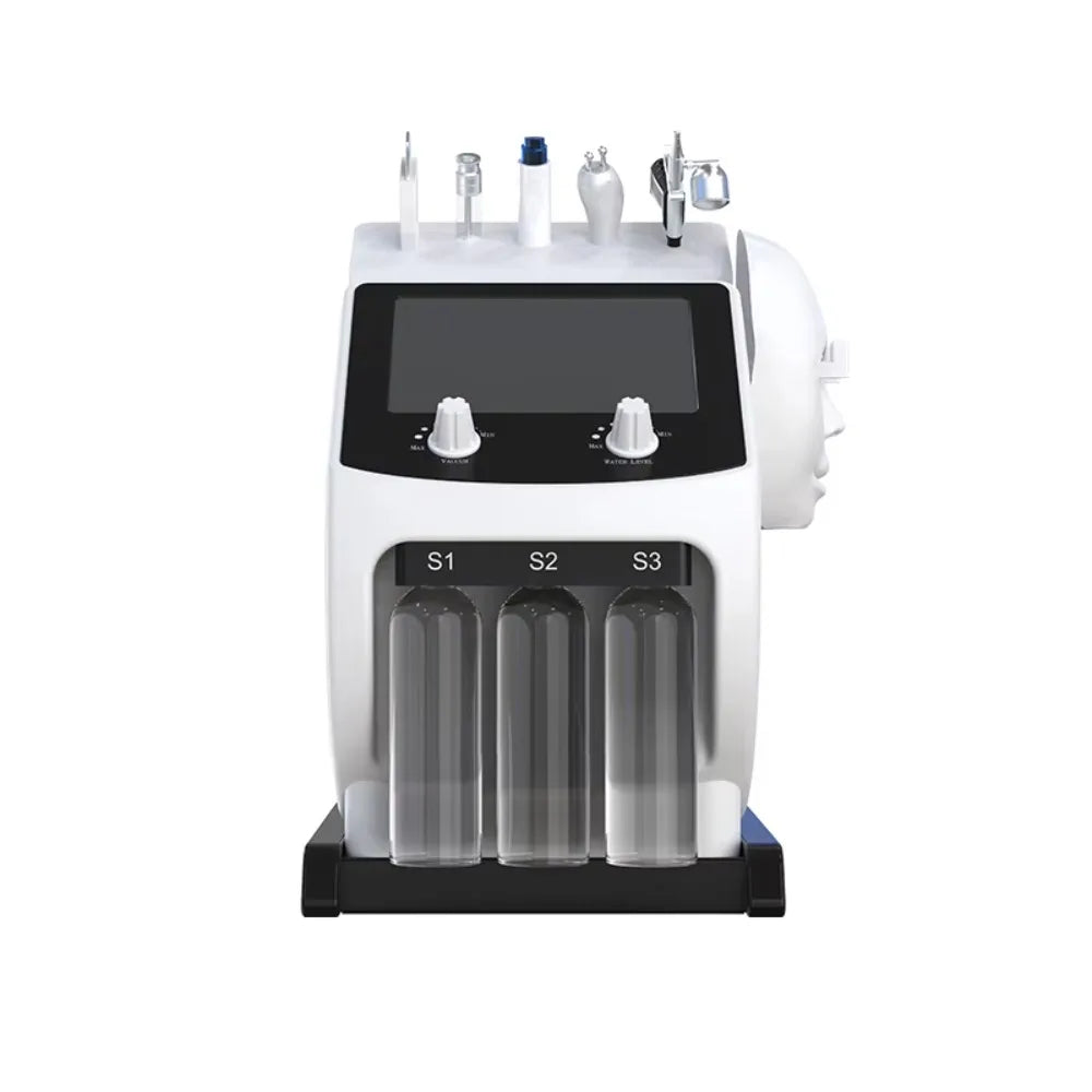 6 in1 PDT Mask Hydra Dermabrasion Oxygen Bubble Face Cleanning Hydra Dermabrasion Awua Peel Jet Face Skin Care Machine