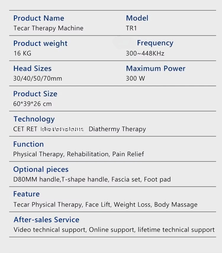 Indiba Deepba Diathermy Tecar Therapy 448k for Physiotherapy Beauty & Personal Care Pain Relief Product