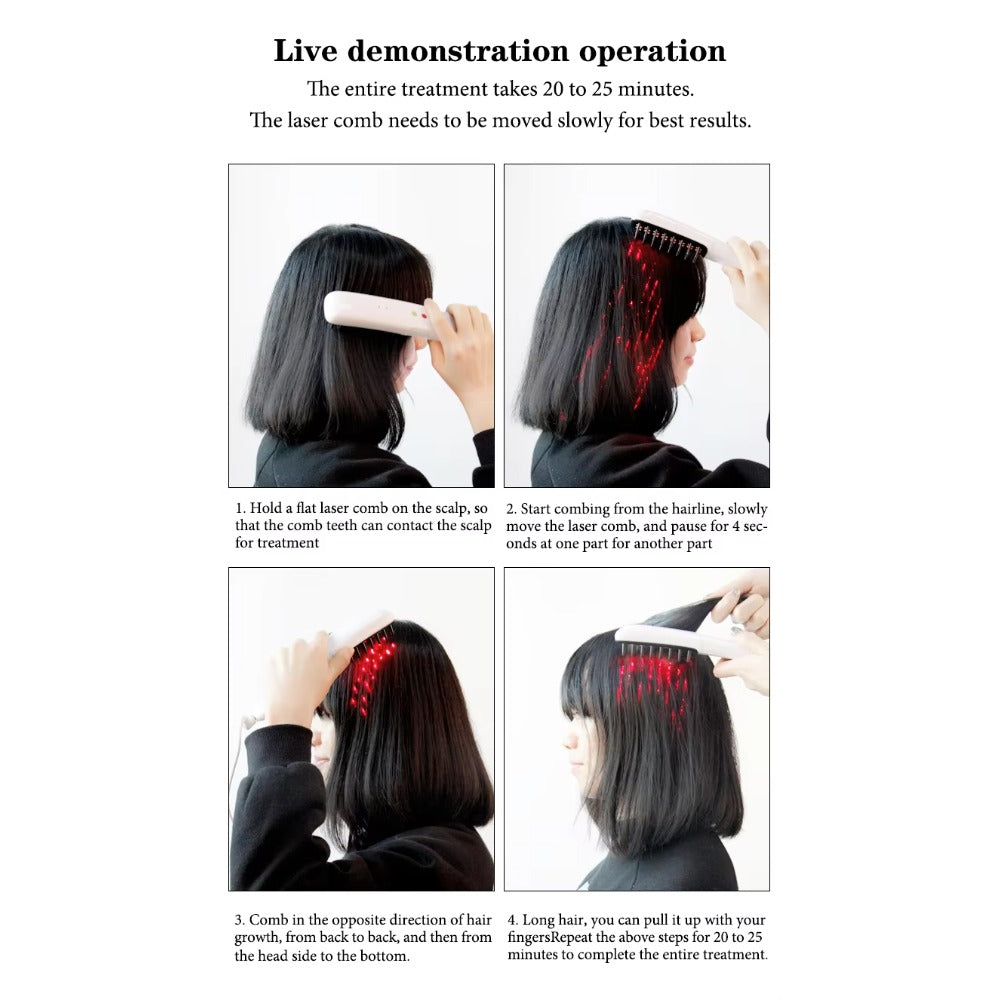 Electric Hair Growth Comb RF Hair Growth Comb Skin Rejuvenation Mode Straight Hair Comb